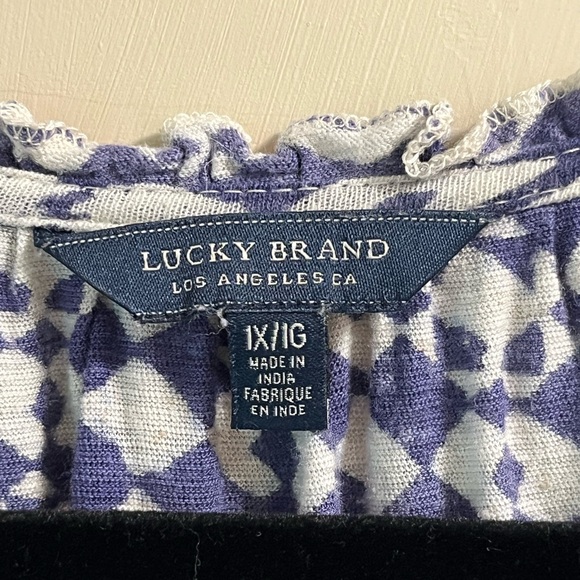 1X Lucky Brand boho peasant top EUC - Picture 5 of 7